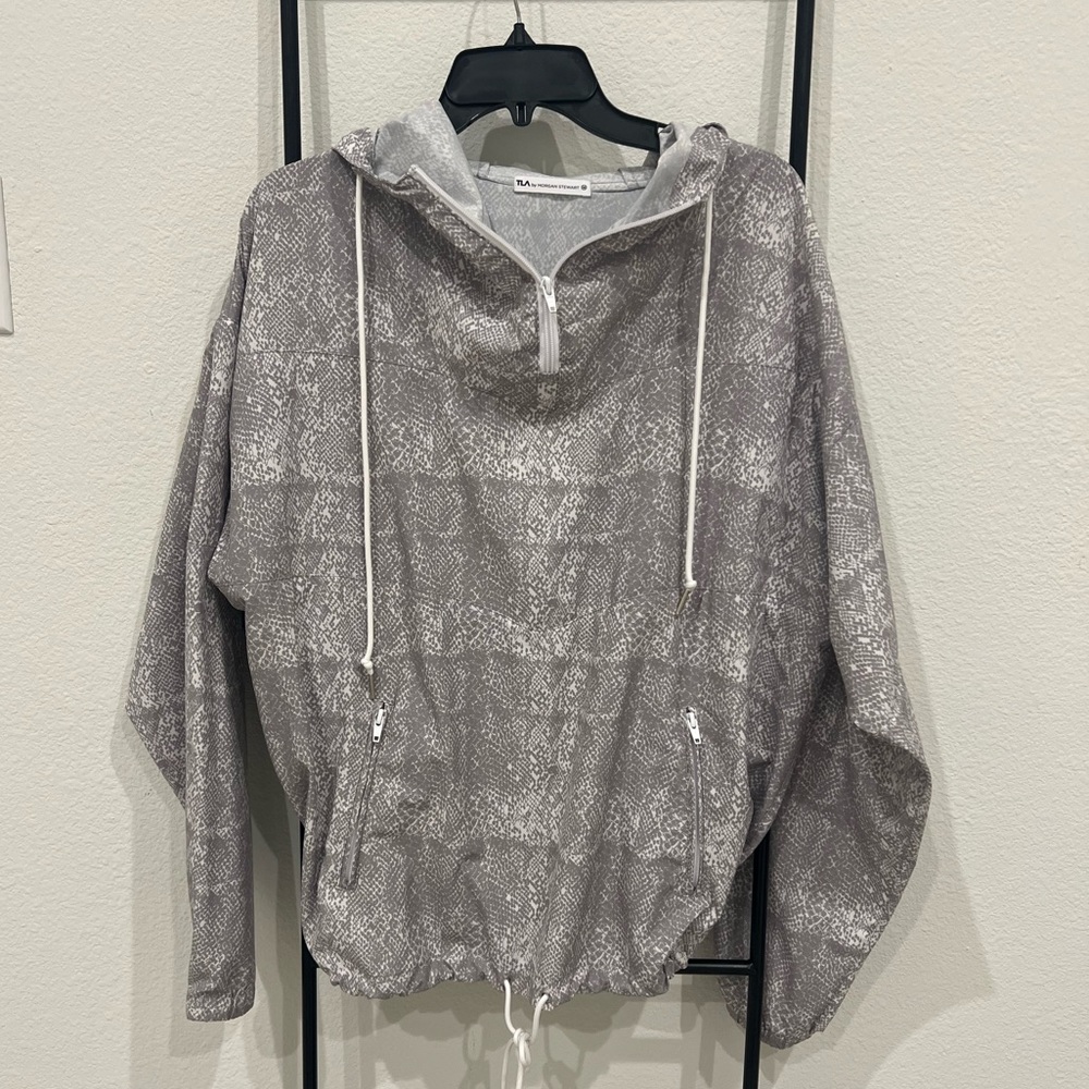 TLA - Morgan Stewart Collection - snake print rain jacket/ hoodie - size M